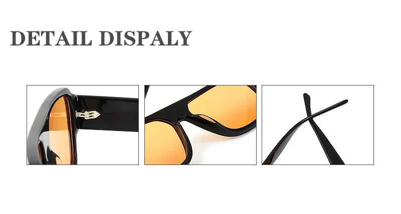 Glossy Black Orange Lens, Tortoiseshell Grey Lens, Solid White Yellow Lens, Clear Grey Green Lens, Clear Blue Blue Lens Acetate Trendy Sports Square Frame Acetate Sunglasses for Men | Retro Fashion Travel Driving UV Protection Shades - Details 1