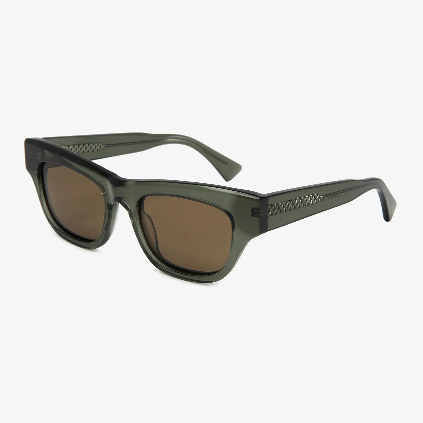 Glossy Black Green Lens, Tortoiseshell Grey Lens, Clear Orange Tea Lens, Clear Red Tea Lens, Clear Green Tea Lens, Clear Grey Grey Lens Acetate Trendy Candy Color Cat Eye Sunglasses | Personalized Modern Fashion Small Frame Decorative Acetate Shades - View 2
