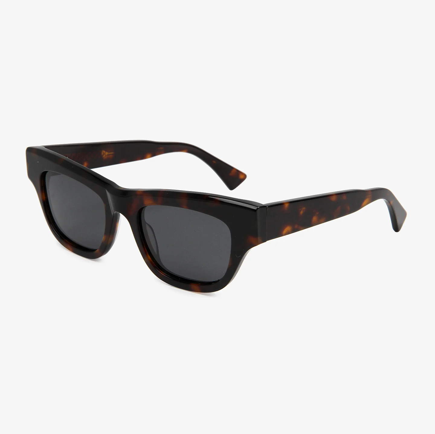 Glossy Black Green Lens, Tortoiseshell Grey Lens, Clear Orange Tea Lens, Clear Red Tea Lens, Clear Green Tea Lens, Clear Grey Grey Lens Acetate Trendy Candy Color Cat Eye Sunglasses | Personalized Modern Fashion Small Frame Decorative Acetate Shades - View 3