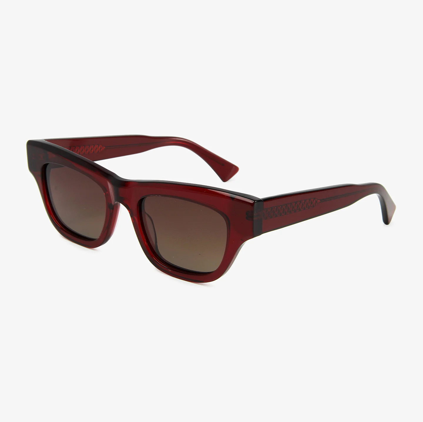 Glossy Black Green Lens, Tortoiseshell Grey Lens, Clear Orange Tea Lens, Clear Red Tea Lens, Clear Green Tea Lens, Clear Grey Grey Lens Acetate Trendy Candy Color Cat Eye Sunglasses | Personalized Modern Fashion Small Frame Decorative Acetate Shades - View 5