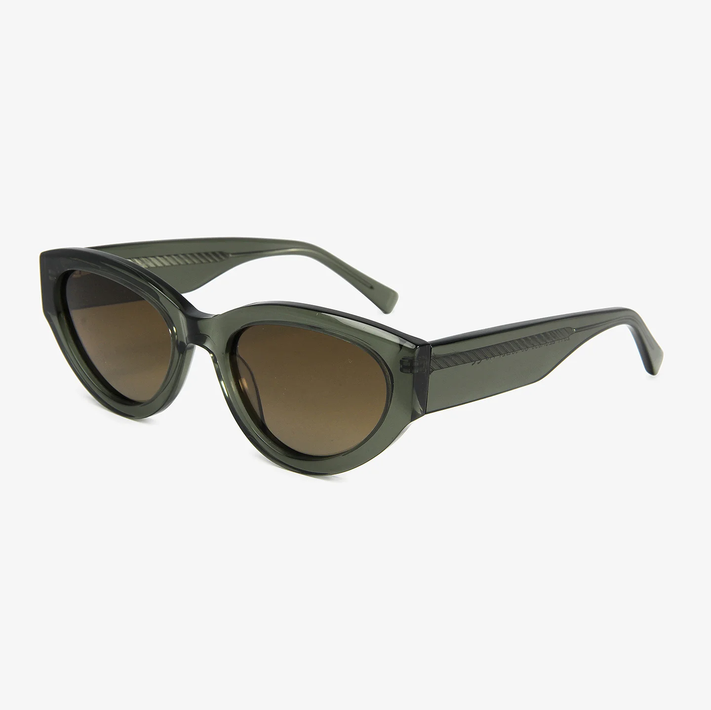 Glossy Black Grey Lens, Tortoiseshell Grey, Clear Grey Grey Lens, Clear Tea Tea Lens, Clear Green Tea Lens, Clear Red Tea Lens Acetate Retro Cat Eye Sunglasses for Women | Premium Oval UV Protection Handmade Acetate Shades - View 6