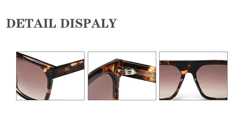 Glossy Black Grey Lens, Tortoiseshell Gradient Tea Lens, Clear Grey Gradient Blue Lens Acetate Retro Oversized Sunglasses for Women | Premium UV Protection Trendy Acetate Shades - Details 1