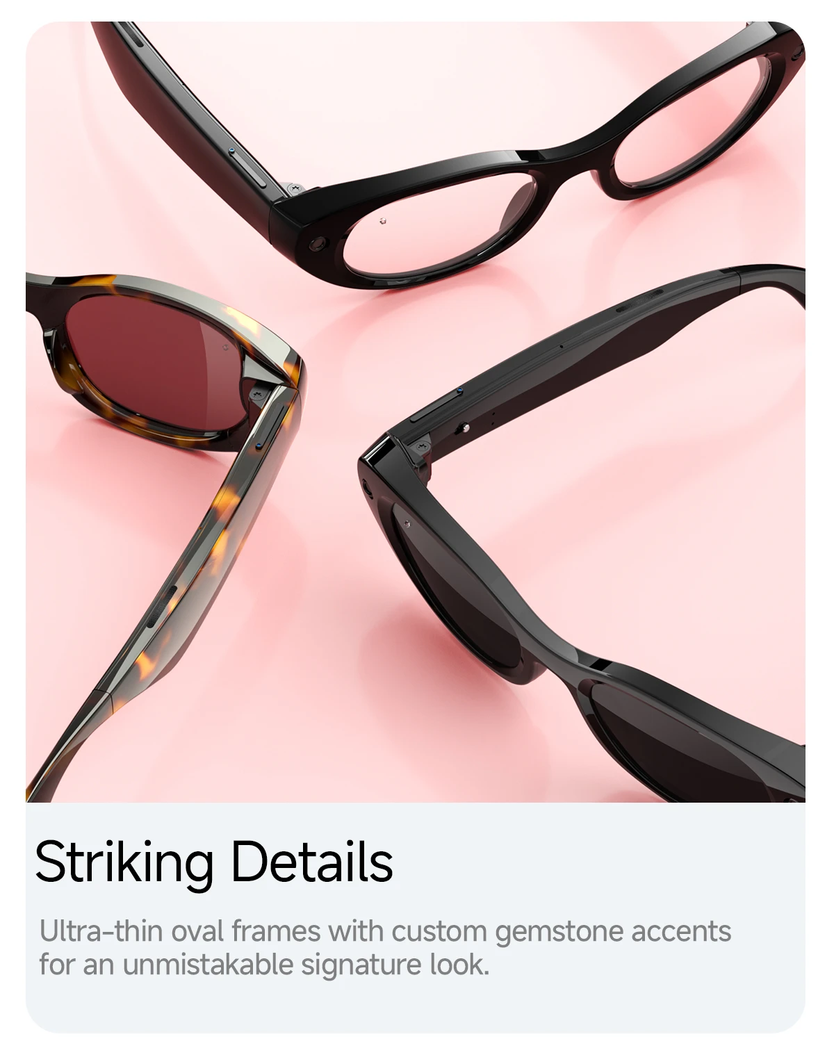 8MP Camera Smart Glasses Ultra Wide Photography
