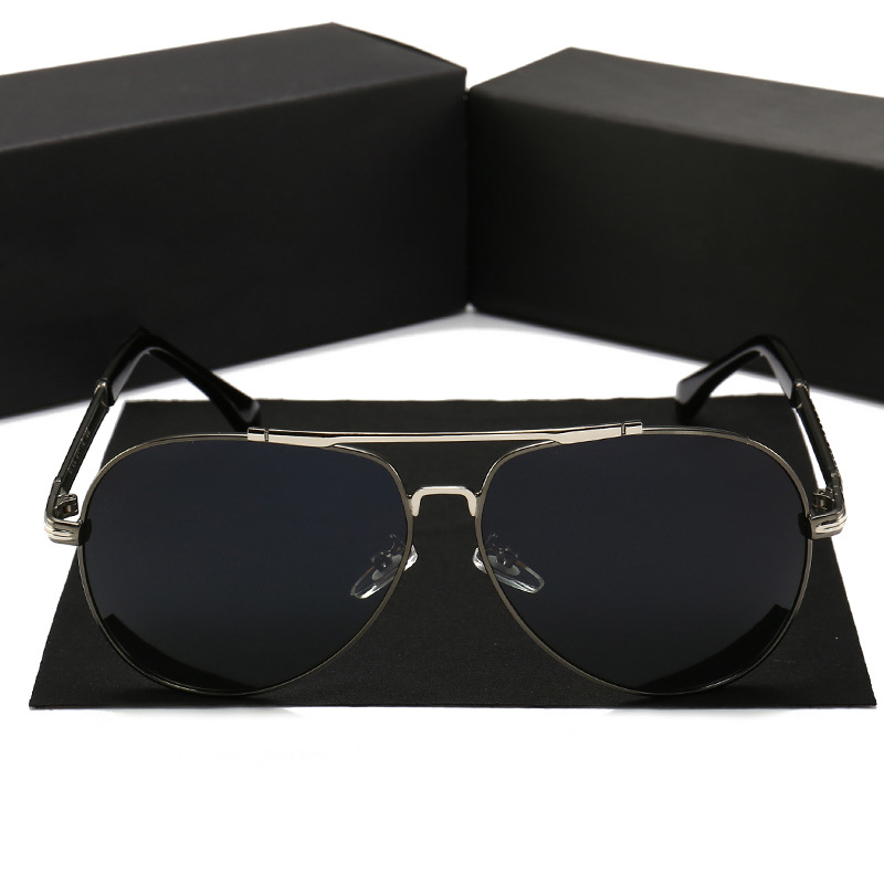Red, Black, Gun Metal High Quality Men's Designer Polarized Sunglasses Famous Brands Luxury Metal Shades for Driving Black and Red Frame Colors - Details 11