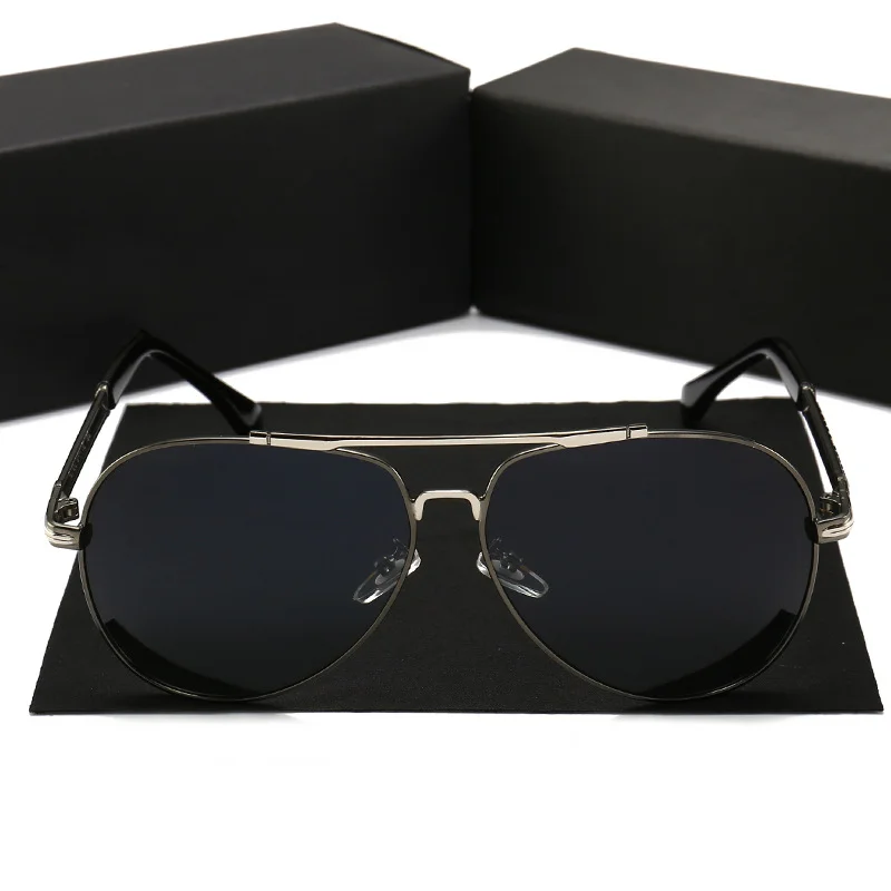 Red, Black, Gun Metal High Quality Men's Designer Polarized Sunglasses Famous Brands Luxury Metal Shades for Driving Black and Red Frame Colors - Details 11
