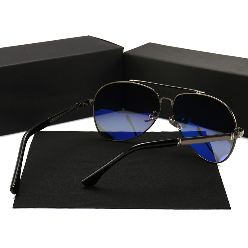 Red, Black, Gun Metal High Quality Men's Designer Polarized Sunglasses Famous Brands Luxury Metal Shades for Driving Black and Red Frame Colors - Details 13