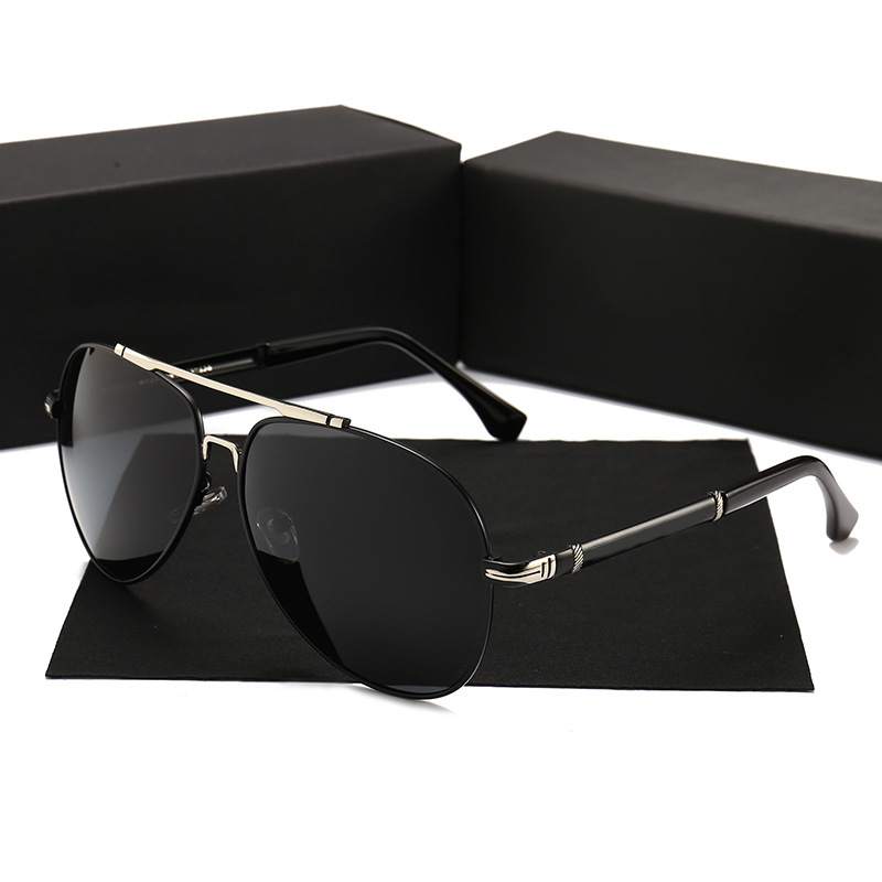 Red, Black, Gun Metal High Quality Men's Designer Polarized Sunglasses Famous Brands Luxury Metal Shades for Driving Black and Red Frame Colors - Details 18