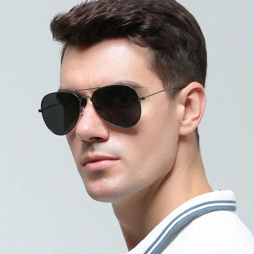 New Style Custom logo Promotion Fashion Double Bridge Color Lens Unisex Stainless Metal Frame Airman Sunglasses
