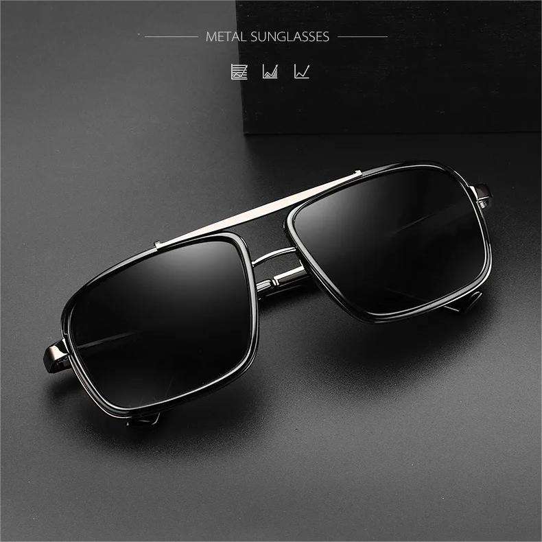 Square Pilot Wholesale Custom 2024 Gafas De Sol Driving Aviation Metal Shades Polarized Men's Sun Glasses 2024 Sport Sunglasses Custom Eyewear