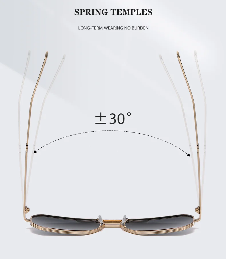 Black, Gold, 5 colors available Metal Hot Sale Polarized Sunglasses Fashion Lentes De Sol 2025 Men Women Anti Glare Sun Glasses - Details 2