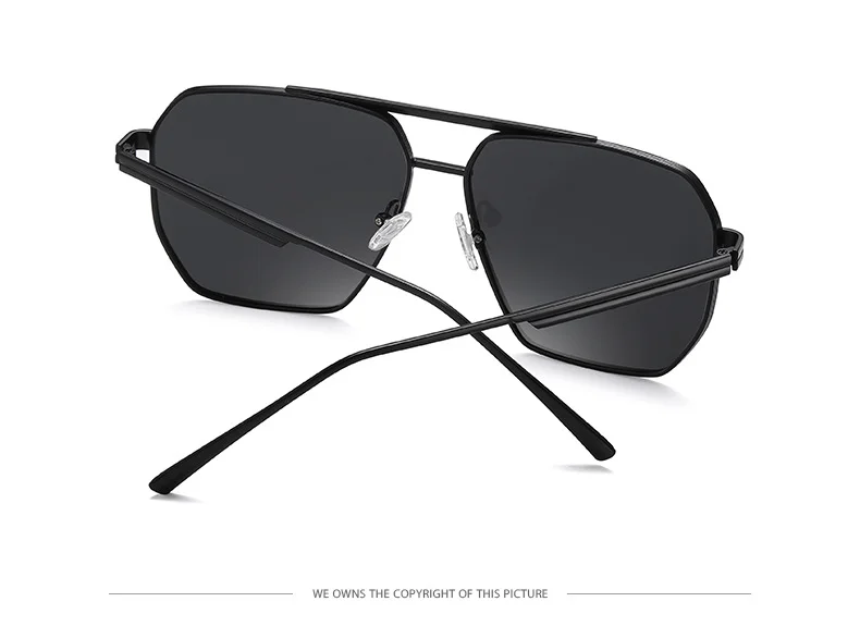 Black, Gold, 5 colors available Metal Hot Sale Polarized Sunglasses Fashion Lentes De Sol 2025 Men Women Anti Glare Sun Glasses - Details 12