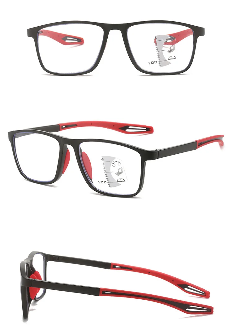  PC Multi Focus Progressive Anti-Slip Anti Blue Light Blocking Bifocal Photochromic Multifocal Reading Glasses Reading Glasses - Details 5