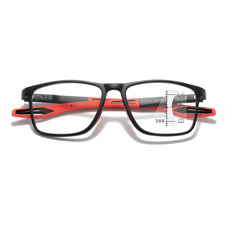Black TR90 New Design TR90 Progressive Bifocal Reading Glasses with Multifocal Lens High Quality Reading Glasses Anti Blue Light - View 3