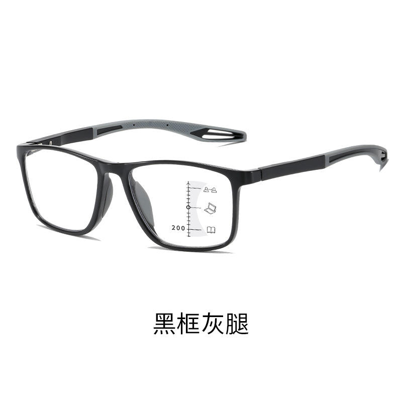 Black TR90 New Design TR90 Progressive Bifocal Reading Glasses with Multifocal Lens High Quality Reading Glasses Anti Blue Light - Details 3