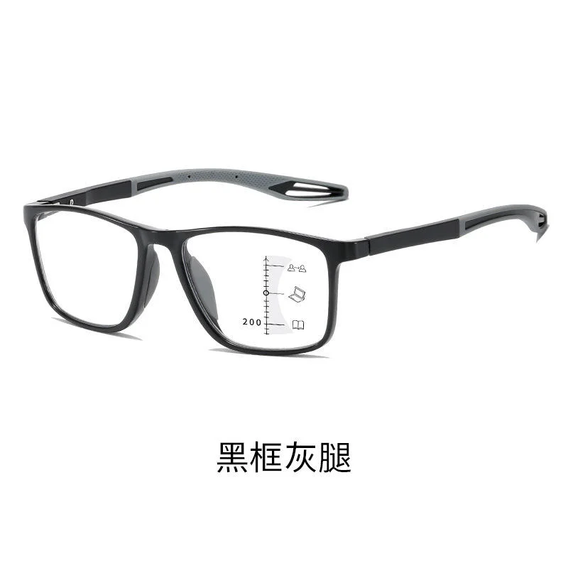 Black TR90 New Design TR90 Progressive Bifocal Reading Glasses with Multifocal Lens High Quality Reading Glasses Anti Blue Light - Details 3