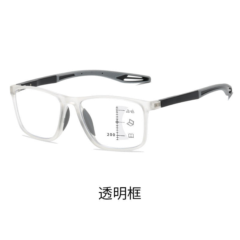 Black TR90 New Design TR90 Progressive Bifocal Reading Glasses with Multifocal Lens High Quality Reading Glasses Anti Blue Light - Details 4