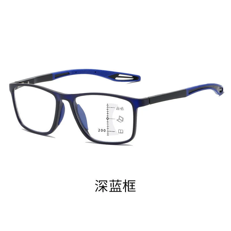 Black TR90 New Design TR90 Progressive Bifocal Reading Glasses with Multifocal Lens High Quality Reading Glasses Anti Blue Light - Details 5