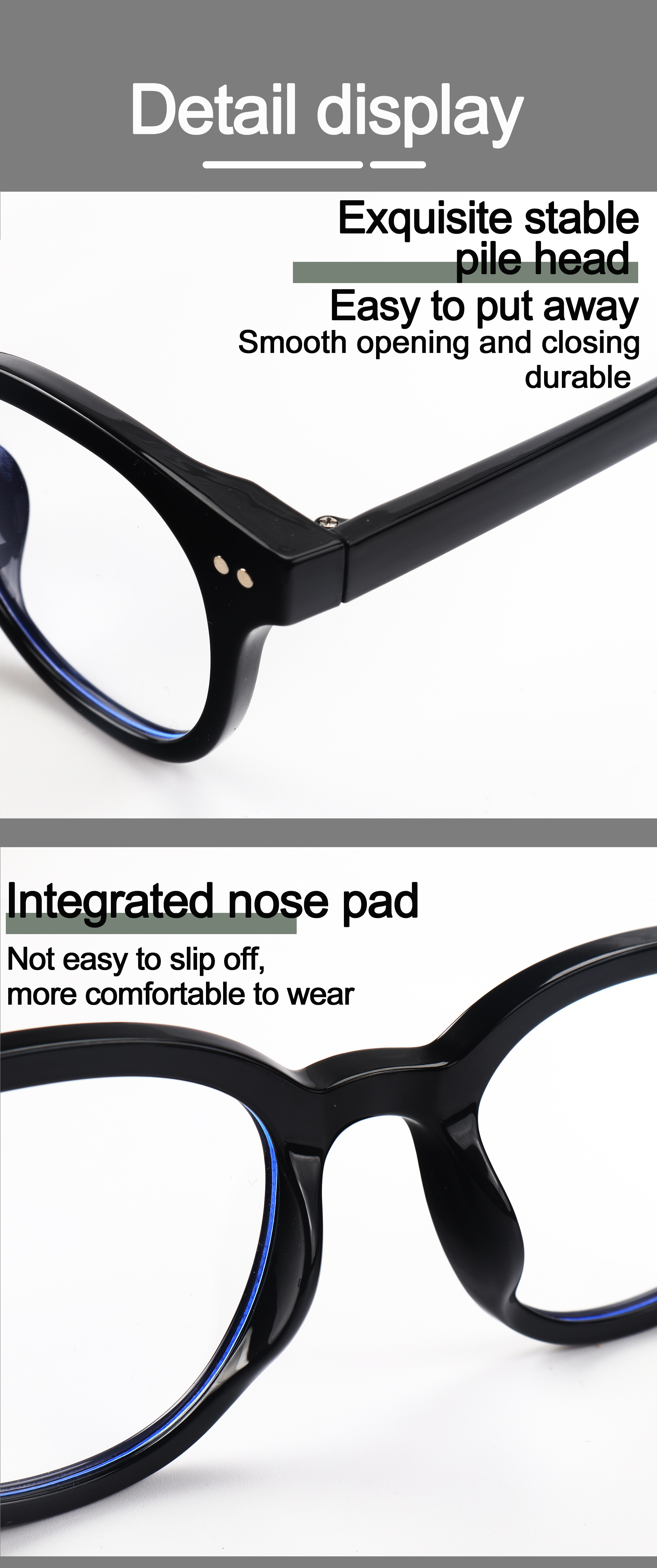 Clear TR-90 Blue Light & Radiation Blocking Optical Eyewear Clear Lens Anti-Blue & Anti-Radiation Glasses - Details 2