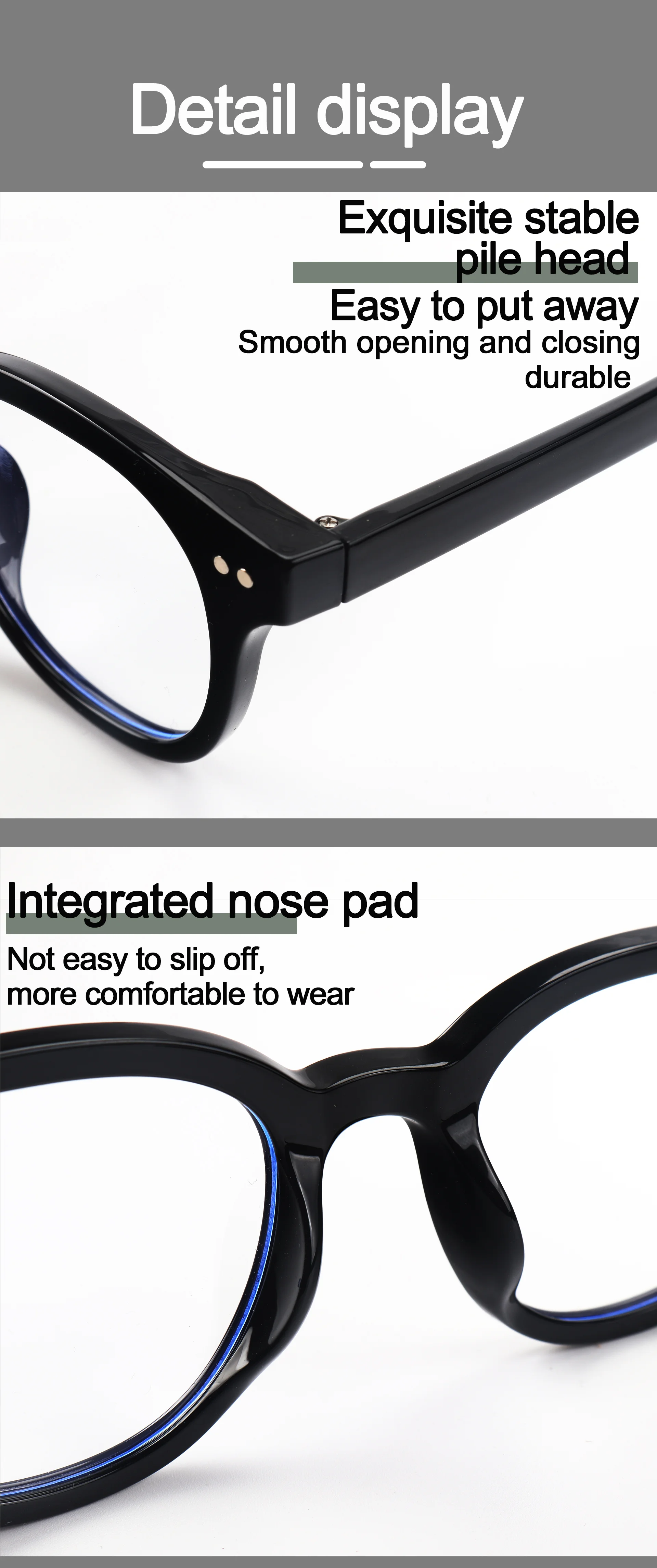 Clear TR-90 Blue Light & Radiation Blocking Optical Eyewear Clear Lens Anti-Blue & Anti-Radiation Glasses - Details 2