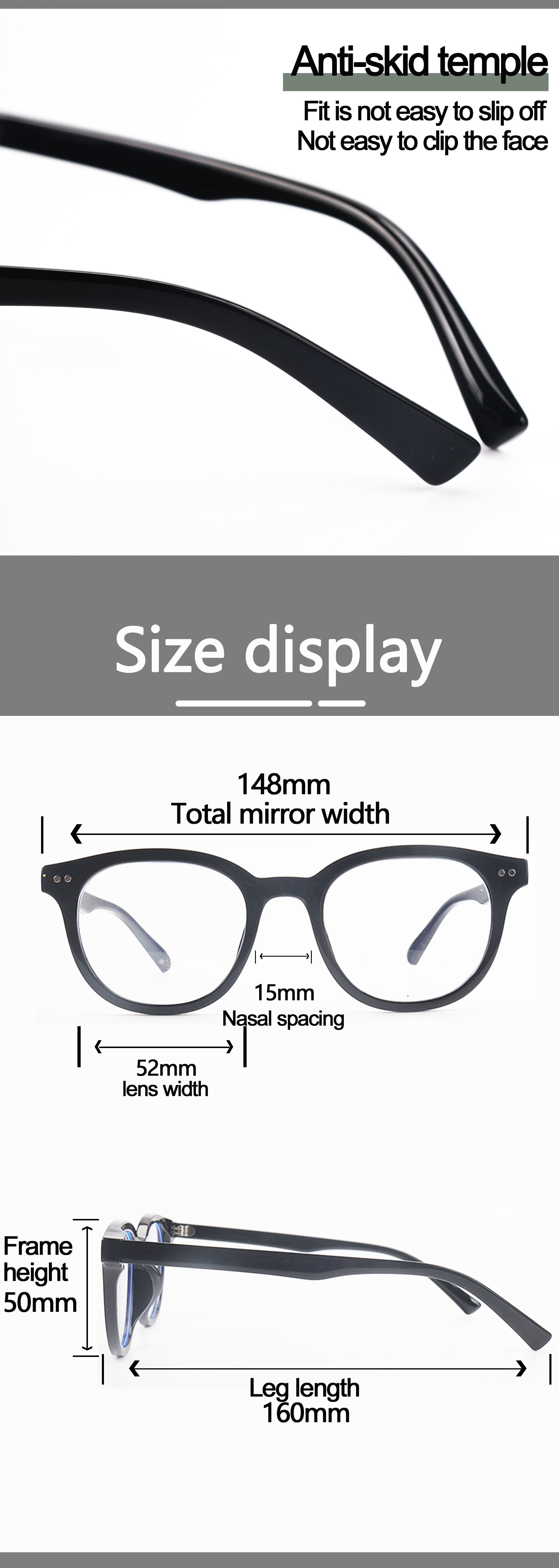 Clear TR-90 Blue Light & Radiation Blocking Optical Eyewear Clear Lens Anti-Blue & Anti-Radiation Glasses - Details 3