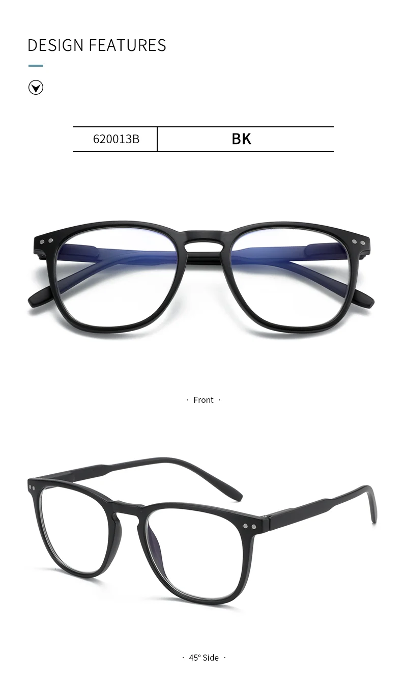   2025 Hot Retro Vintage Square Anti Blue Light Blocking Computer Readers Gaming Glasses Prescription Diopter 0 to 4.0 Men Woman - Details 4