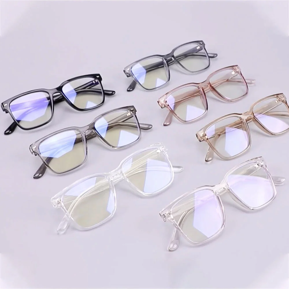 Wholesale Clear TR90 Square Bluelight Eyewear Anti Blue Light Computer Eyeglasses Blue Light Blocking Glasses