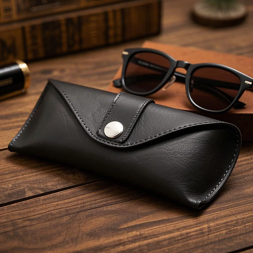 Customized Color GENUINE LEATHER Wholesale Custom Soft Portable Glasses Carrying Pouch Sunglasses Bag Bag Glasses Case Luxury Leather - View 2