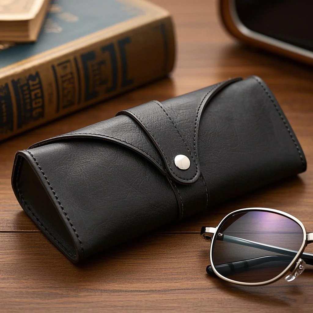 Customized Color GENUINE LEATHER Wholesale Custom Soft Portable Glasses Carrying Pouch Sunglasses Bag Bag Glasses Case Luxury Leather - View 3