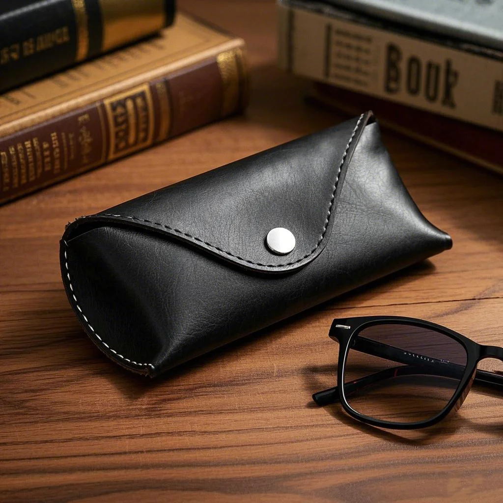 Customized Color GENUINE LEATHER Wholesale Custom Soft Portable Glasses Carrying Pouch Sunglasses Bag Bag Glasses Case Luxury Leather - View 4