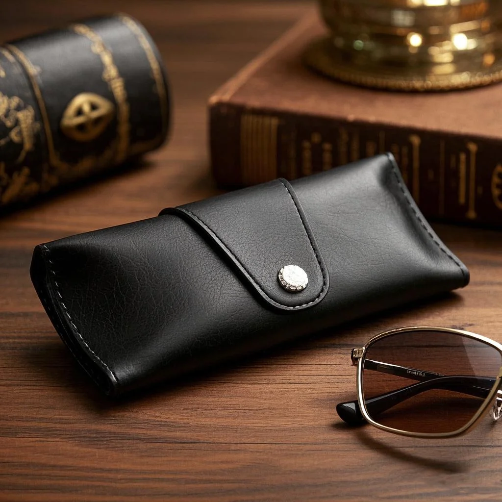 Customized Color GENUINE LEATHER Wholesale Custom Soft Portable Glasses Carrying Pouch Sunglasses Bag Bag Glasses Case Luxury Leather - View 6