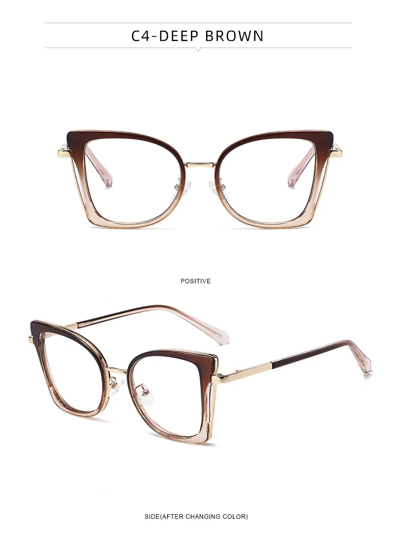 Black TR90 Trendy Women's Optical Frames - Anti-Blue Light & Prescription Ready – Versatile Everyday Eyewear - Details 18