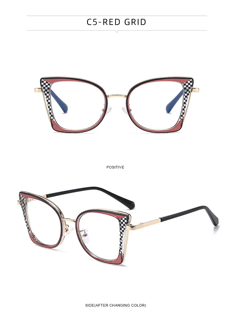 Black TR90 Trendy Women's Optical Frames - Anti-Blue Light & Prescription Ready – Versatile Everyday Eyewear - Details 19