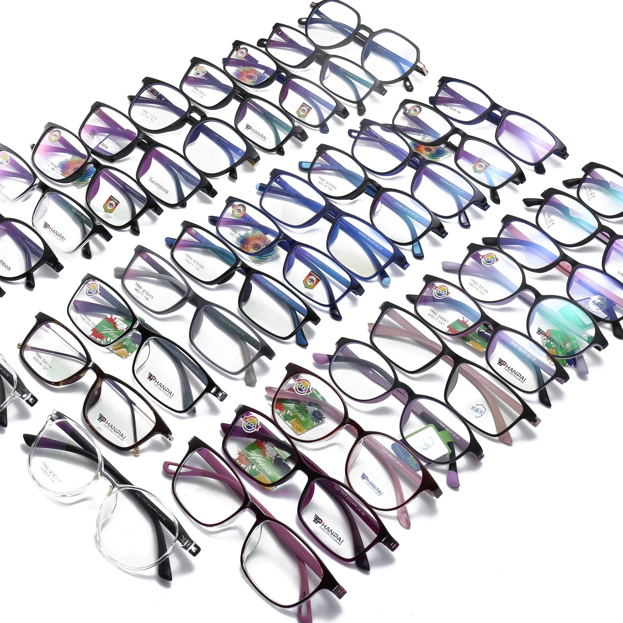 Wholesale Clearance TR90 Square Spectacle Plastic Optical Frames Cheap Eye Glasses Eyeglasses Frames Monturas Opticas