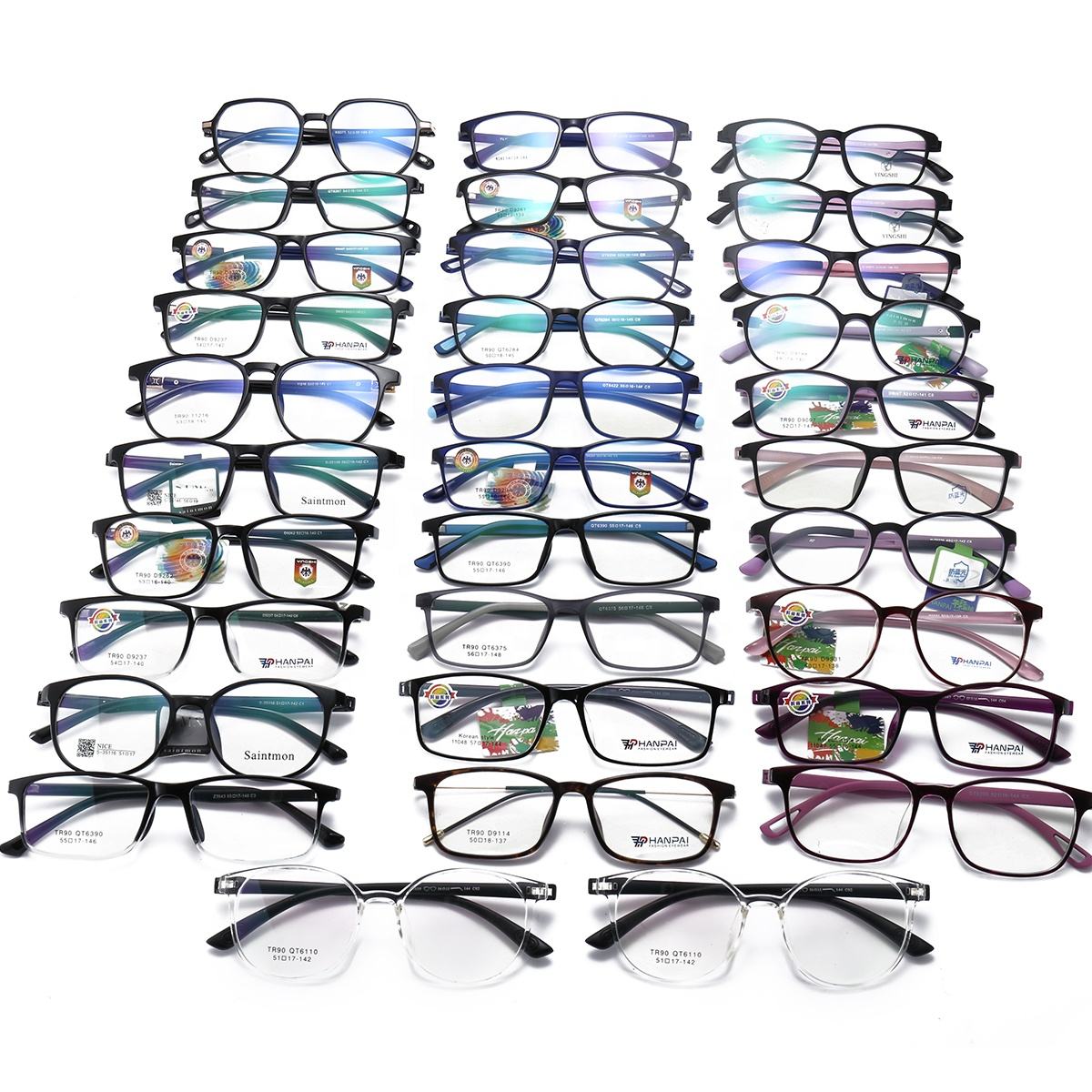 Wholesale Clearance TR90 Square Spectacle Plastic Optical Frames Cheap Eye Glasses Eyeglasses Frames Monturas Opticas Custom Eyewear