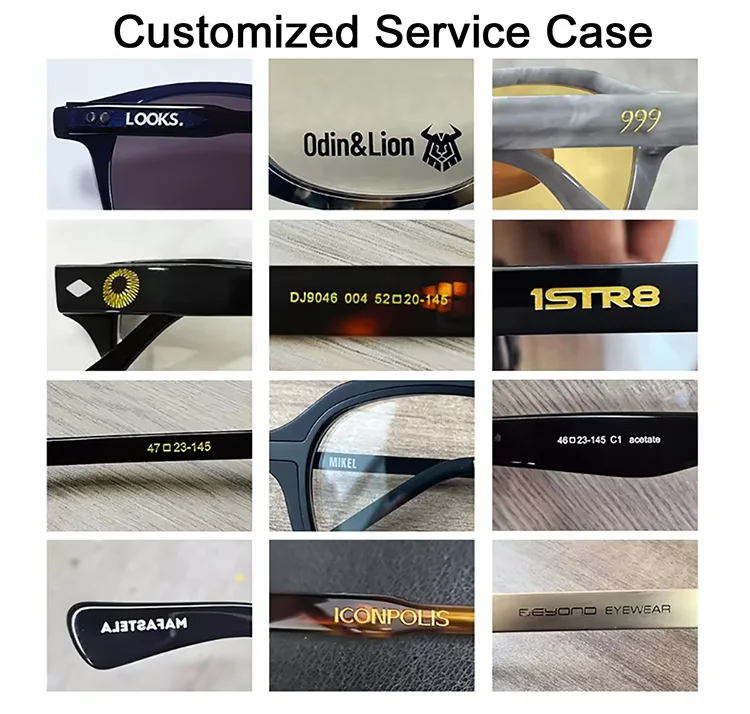  Acetate New High Quality Square Frame Acetate Optical Glasses for Men Women Fashion Colored Frame Custom Logo Wholesale - Details 3