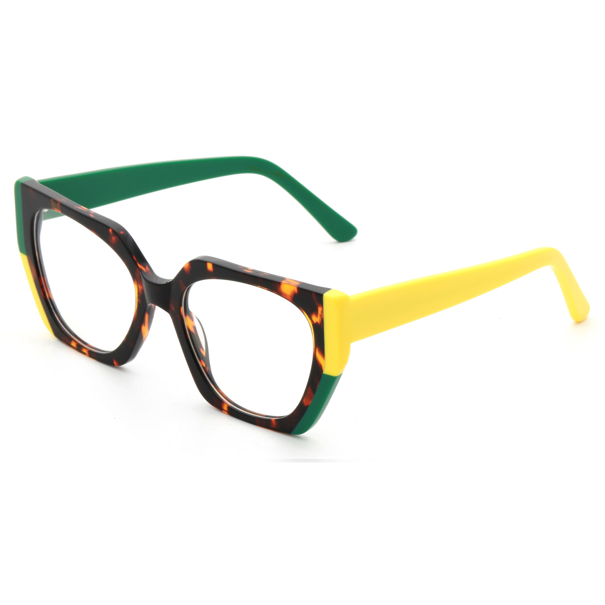 New High Quality Square Frame Acetate Optical Glasses for Men Women Fashion Colored Frame Custom Logo Wholesale