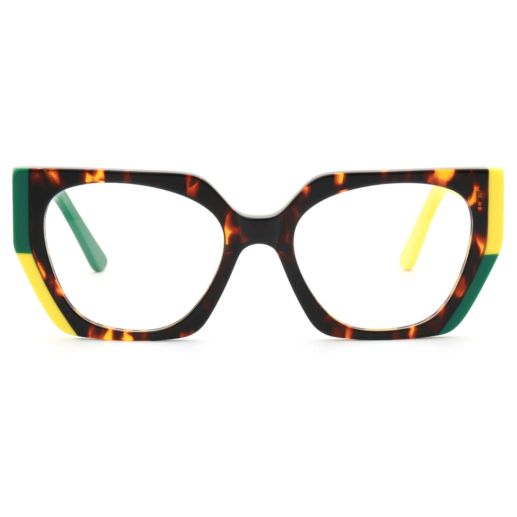  Acetate New High Quality Square Frame Acetate Optical Glasses for Men Women Fashion Colored Frame Custom Logo Wholesale - View 2