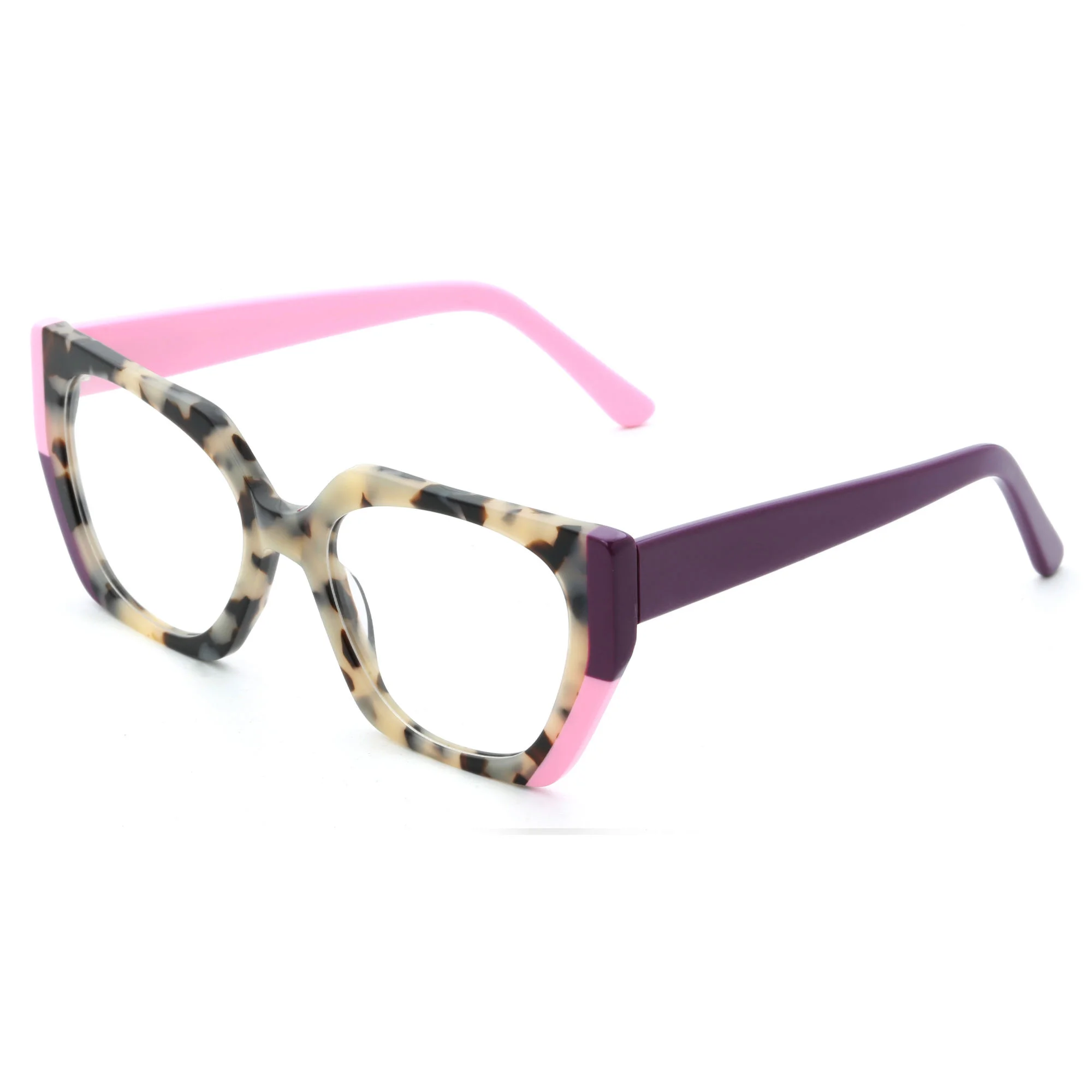  Acetate New High Quality Square Frame Acetate Optical Glasses for Men Women Fashion Colored Frame Custom Logo Wholesale - View 4