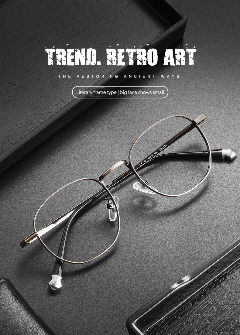 Alloy Ultra-thin Metal Optical Eyeglasses Vintage Classic Round Eyeglass Frames Women Men Alloy Material Lightweight Spectacle Frame - Details 1