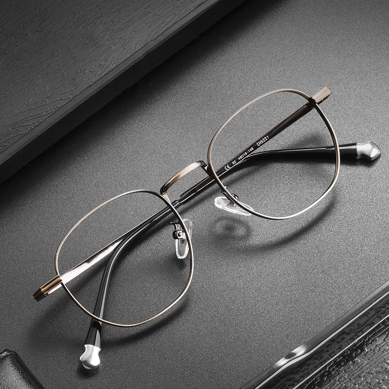 Alloy Ultra-thin Metal Optical Eyeglasses Vintage Classic Round Eyeglass Frames Women Men Alloy Material Lightweight Spectacle Frame - View 2