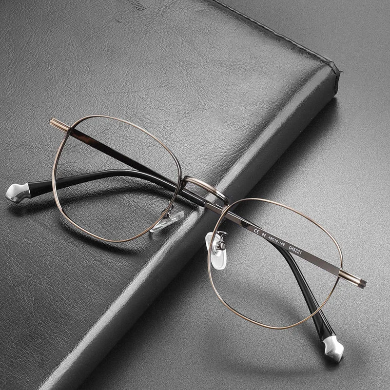  Alloy Ultra-thin Metal Optical Eyeglasses Vintage Classic Round Eyeglass Frames Women Men Alloy Material Lightweight Spectacle Frame - View 3