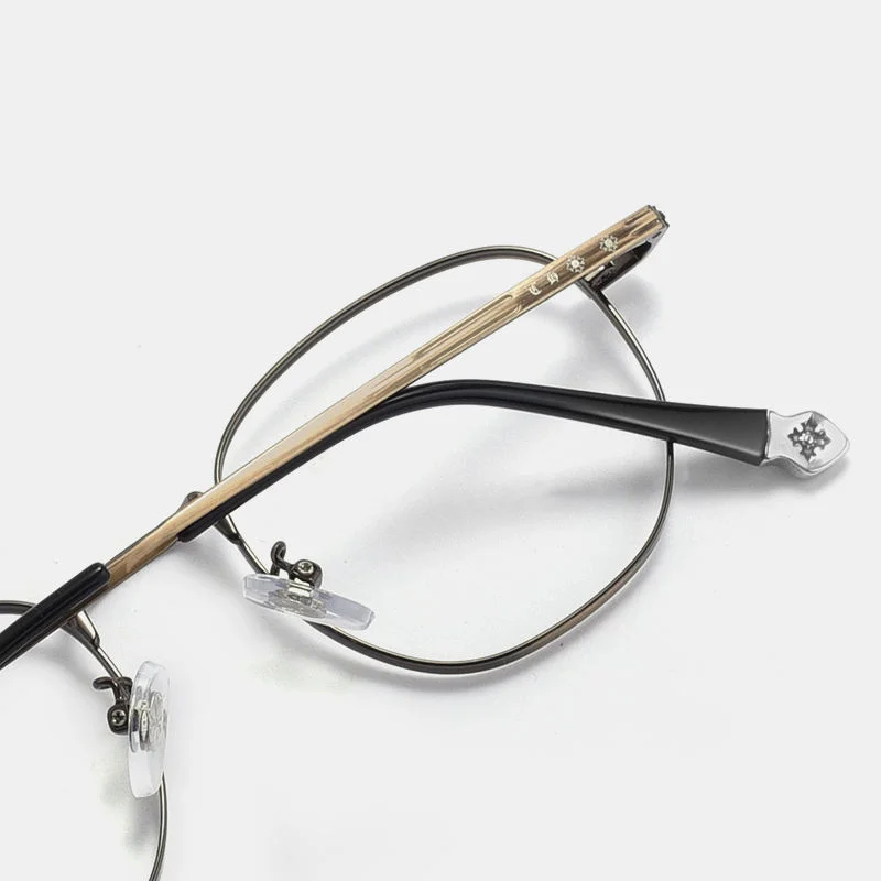  Alloy Ultra-thin Metal Optical Eyeglasses Vintage Classic Round Eyeglass Frames Women Men Alloy Material Lightweight Spectacle Frame - View 4