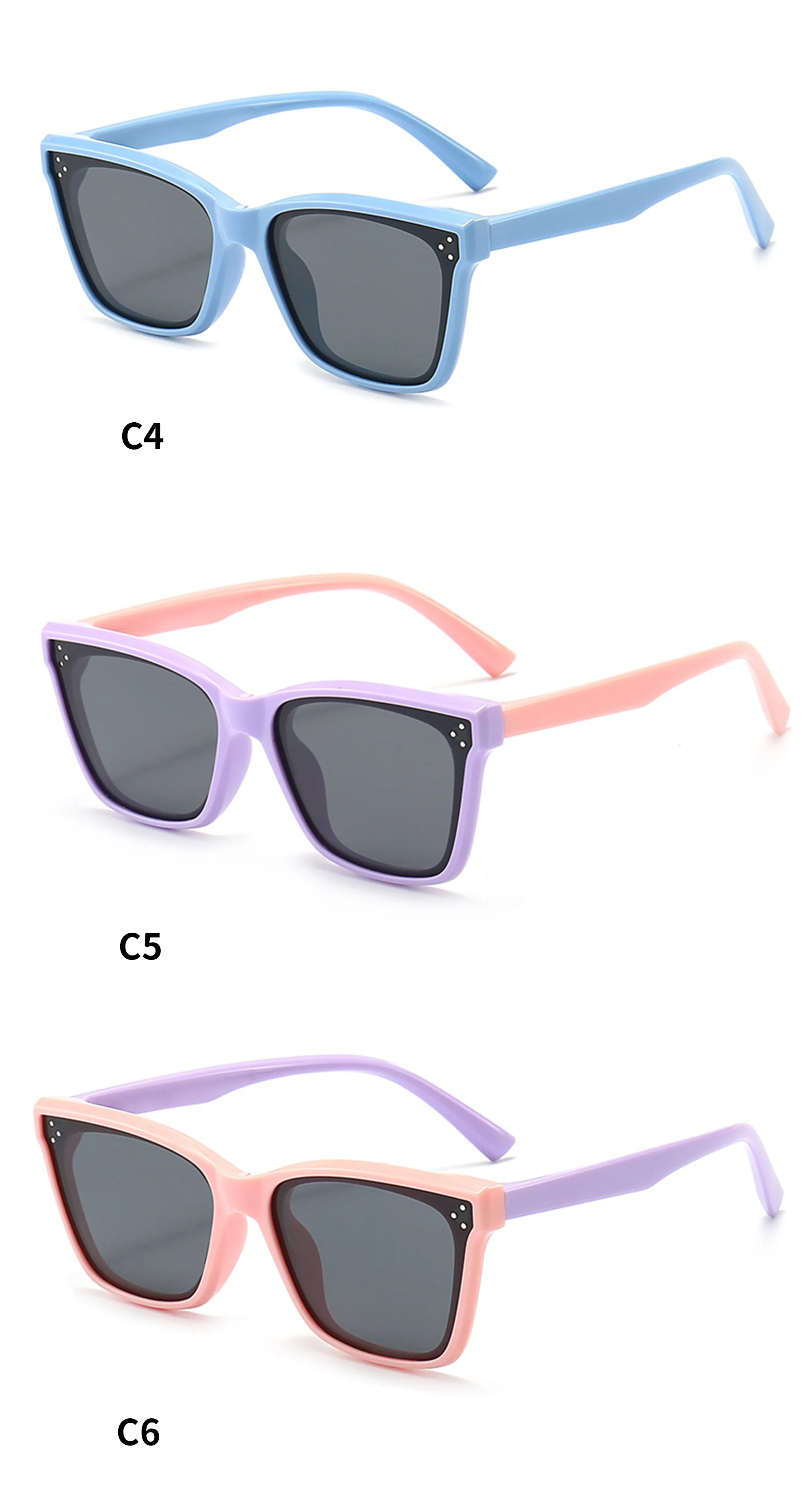 SILICONE TPEE New Arrivals Sunglasses Baby Trendy Fashion Designer Silicone Tpee Sunglasses for Kids Boys Girls - Details 5