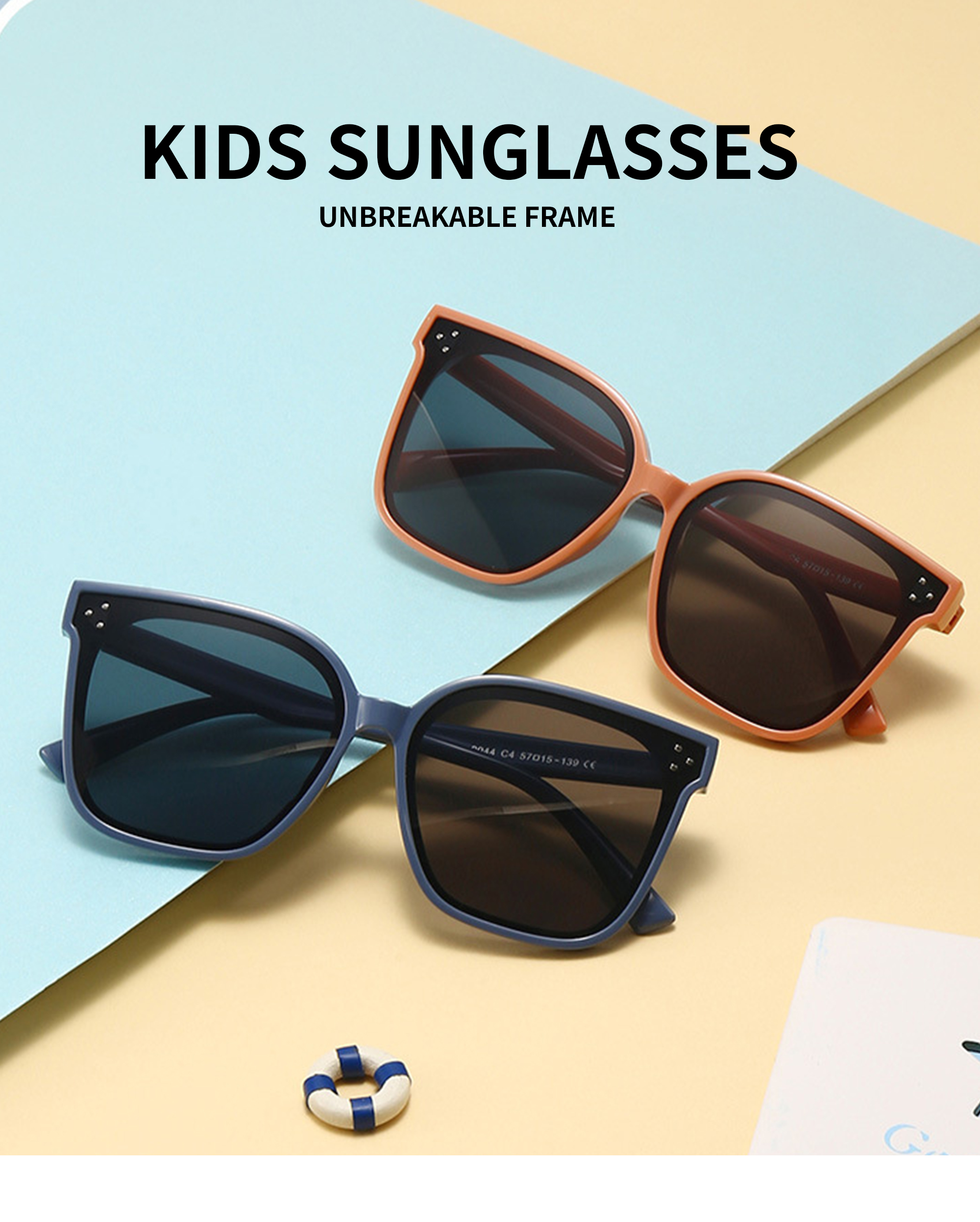 2025 High Quality Unisex Custom Logo Sun Glasses Cute Fashionable Silicone Kids Sunglasses for Children