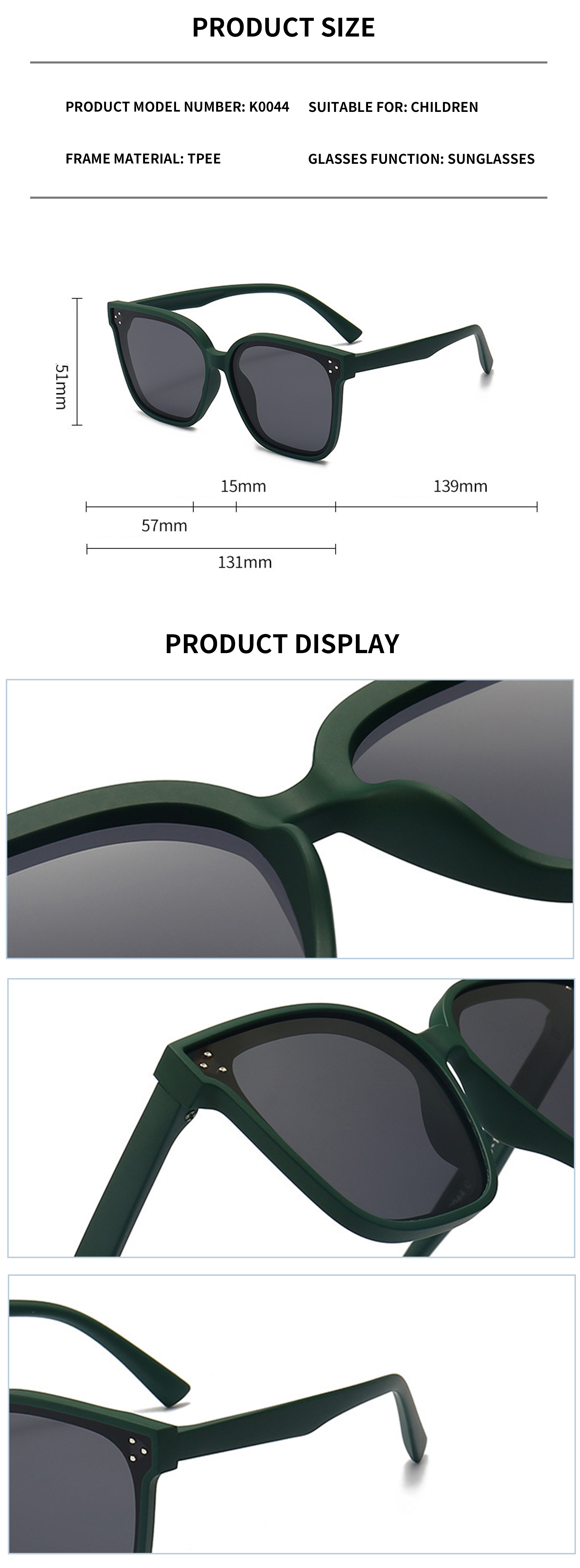 2025 High Quality Unisex Custom Logo Sun Glasses Cute Fashionable Silicone Kids Sunglasses for Children Details and Specifications