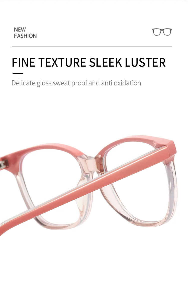  Plastic Cute Children Pupil Optical Oval Eyeglasses Plastic Full Frame Blue Light Blocking Custom Photochromic Design Glasses - Details 6