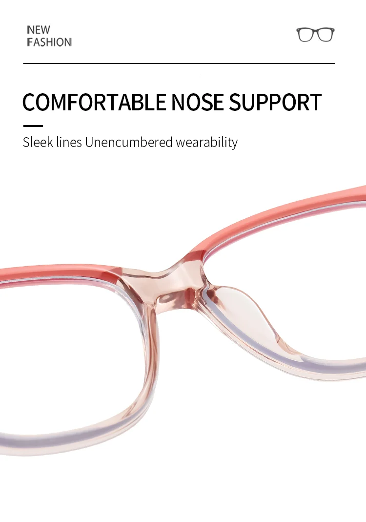  Plastic Cute Children Pupil Optical Oval Eyeglasses Plastic Full Frame Blue Light Blocking Custom Photochromic Design Glasses - Details 7