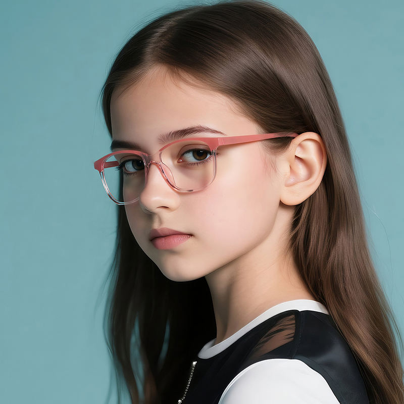 Cute Children Pupil Optical Oval Eyeglasses Plastic Full Frame Blue Light Blocking Custom Photochromic Design Glasses
