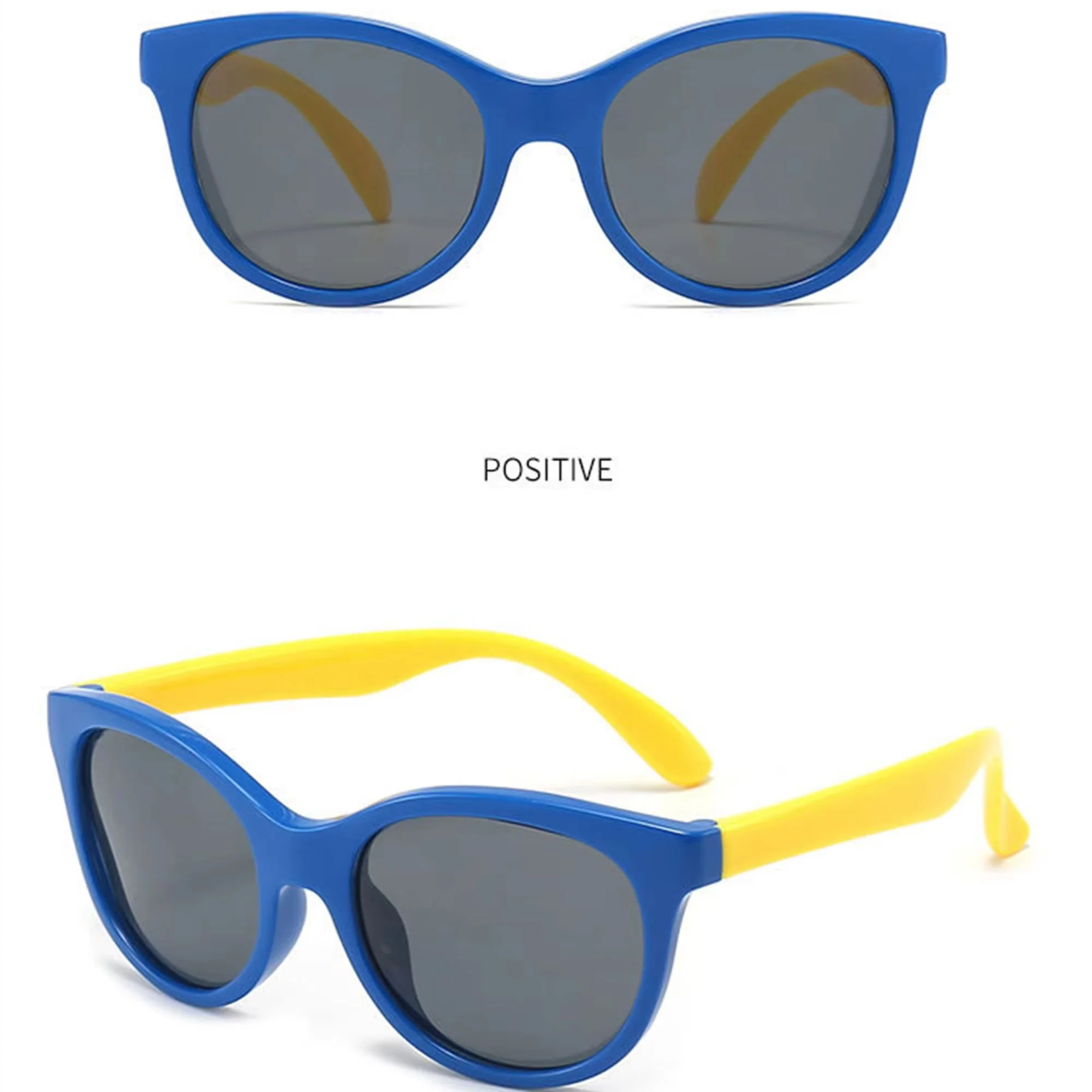  SILICONE TPEE Newest Trendy Kids Sunglasses Unisex Uv400 Vintage Fashion Cat Eye Sunglasses for Boys Girls - View 2