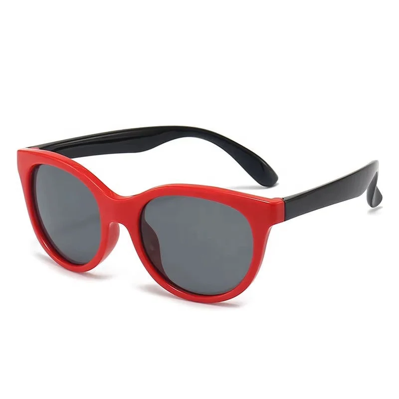  SILICONE TPEE Newest Trendy Kids Sunglasses Unisex Uv400 Vintage Fashion Cat Eye Sunglasses for Boys Girls - View 5